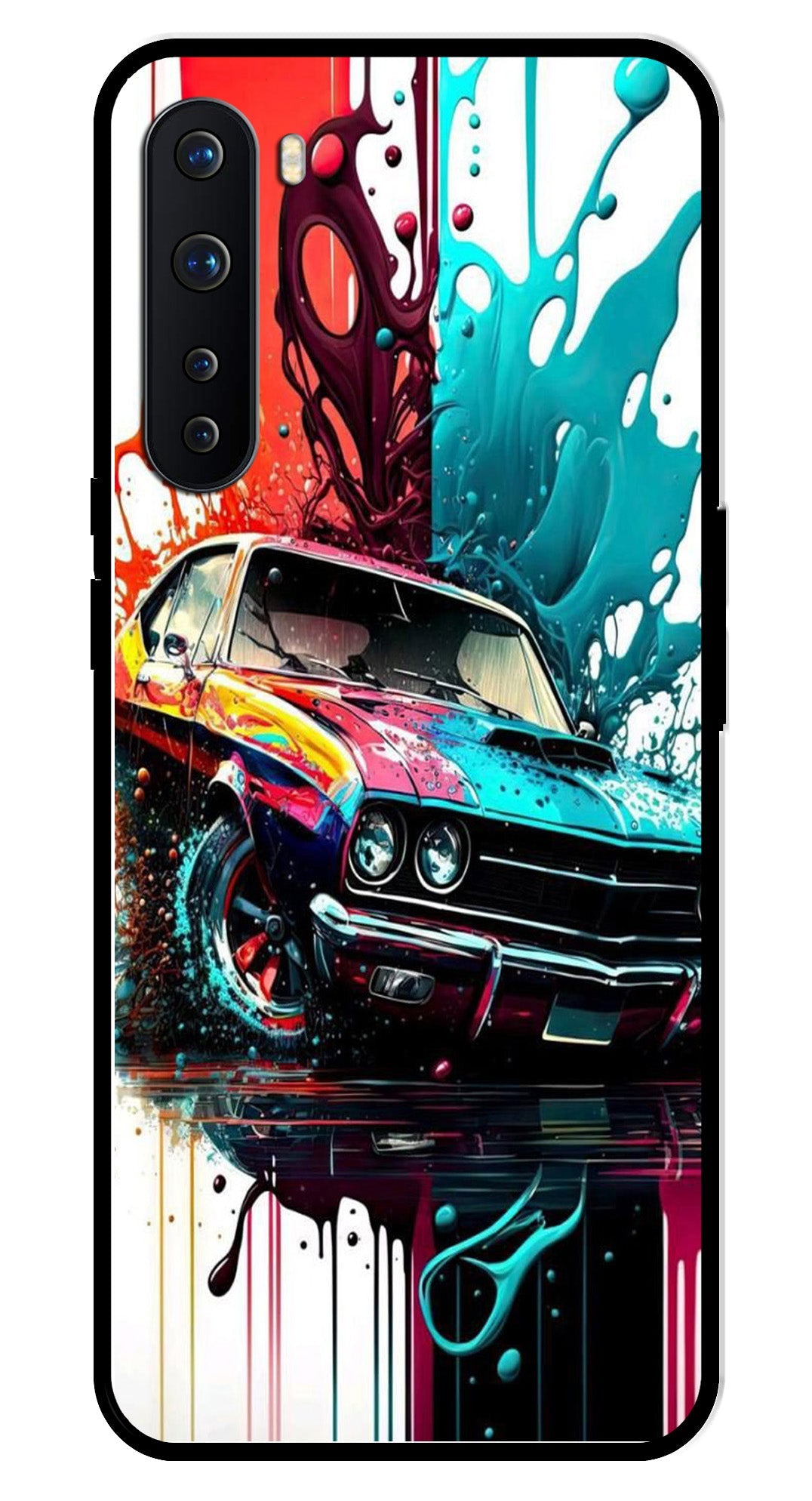 Vintage Car Metal Mobile Case for OnePlus Nord