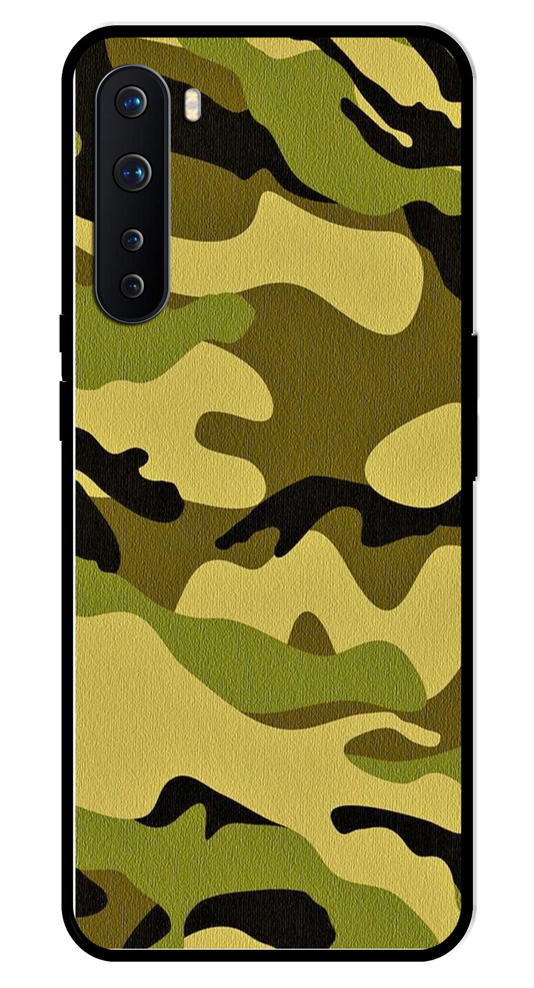 Army Pattern Metal Mobile Case for OnePlus Nord