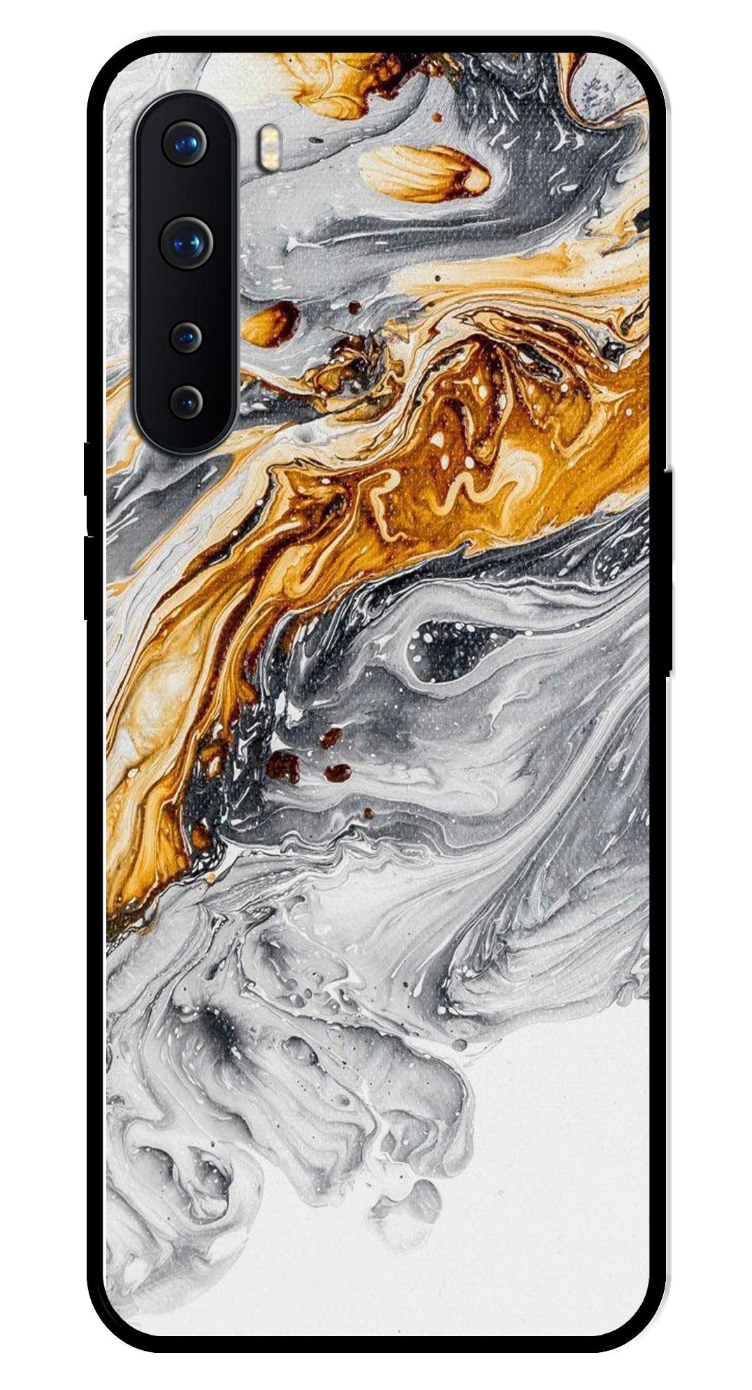 Marble Pattern Metal Mobile Case for OnePlus Nord