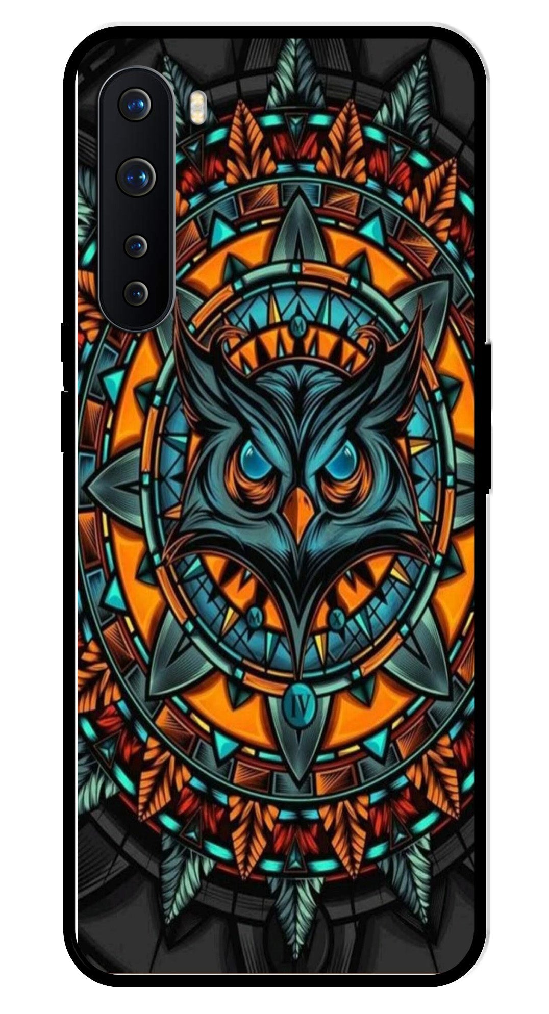 Owl Pattern Metal Mobile Case for OnePlus Nord