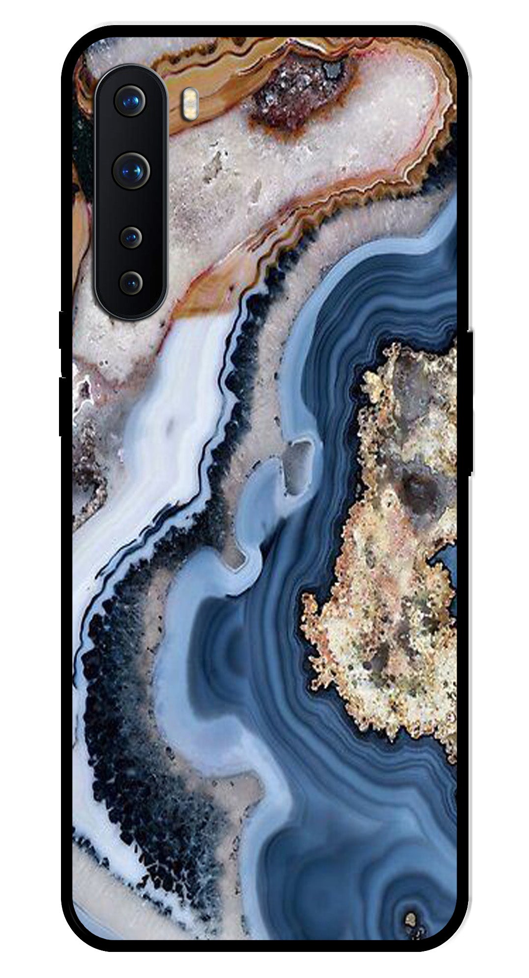 Marble Design Metal Mobile Case for OnePlus Nord