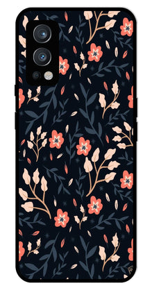 Floral Pattern Metal Mobile Case for OnePlus Nord 2 5G