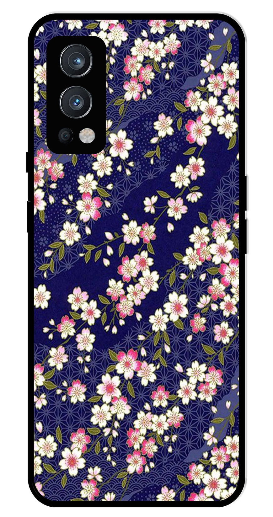 Flower Design Metal Mobile Case for OnePlus Nord 2 5G