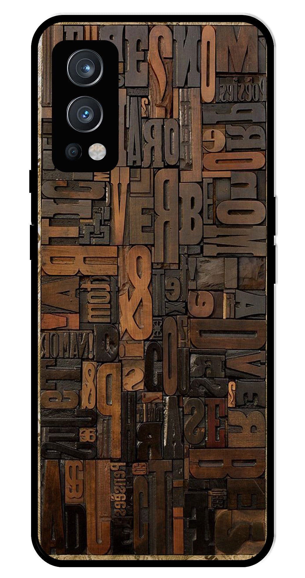Alphabets Metal Mobile Case for OnePlus Nord 2 5G