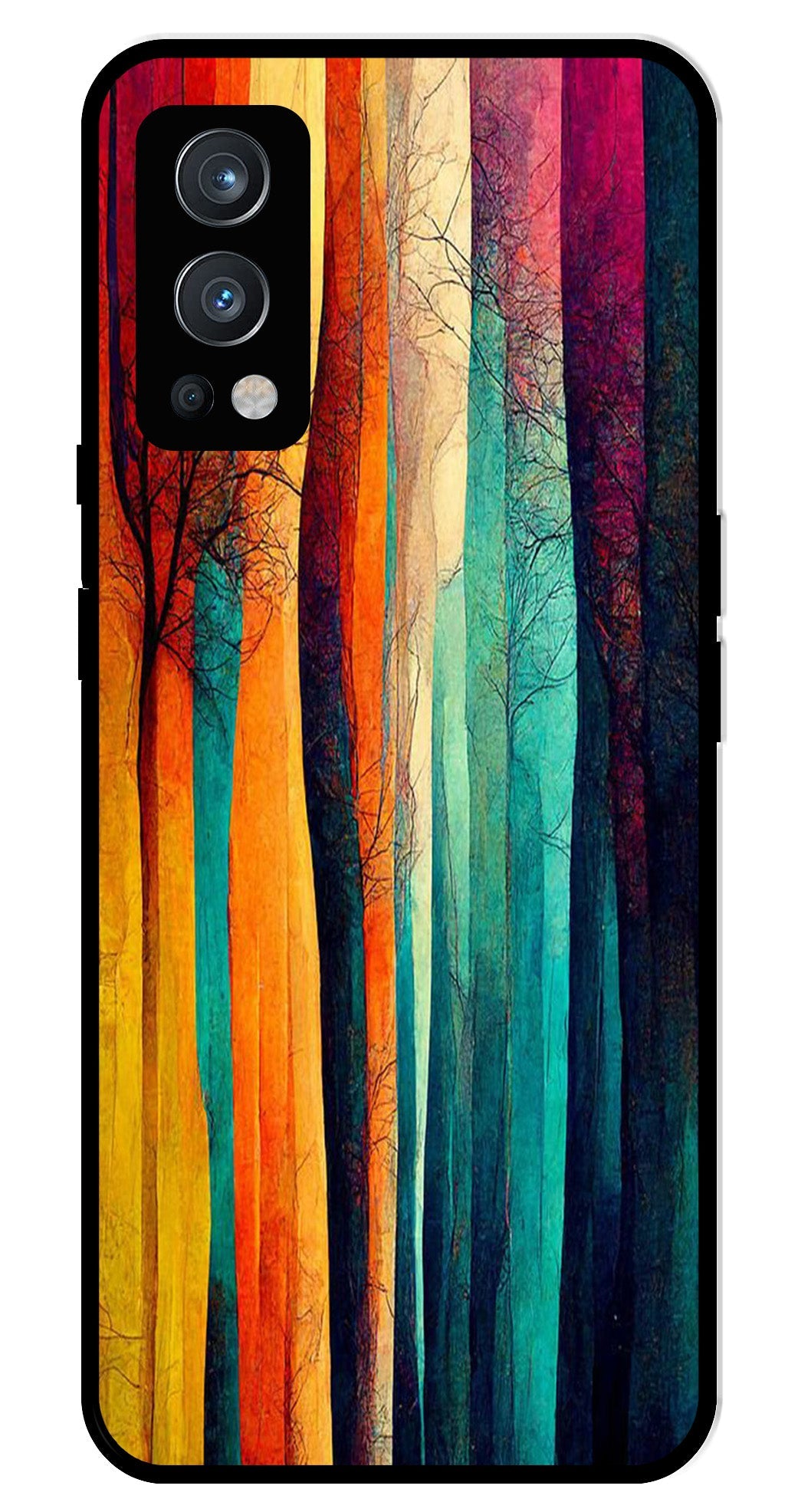 Modern Art Colorful Metal Mobile Case for OnePlus Nord 2 5G