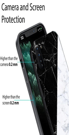 Black White Marble Design Metal Mobile Case for OnePlus Nord