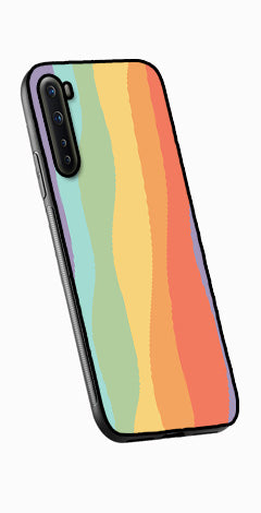 Muted Rainbow Metal Mobile Case for OnePlus Nord   (Design No -02)