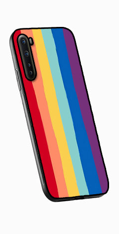 Rainbow MultiColor Metal Mobile Case for OnePlus Nord   (Design No -03)