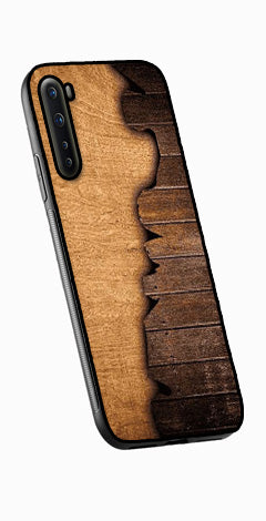 Wooden Design Metal Mobile Case for OnePlus Nord   (Design No -13)