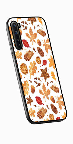 Autumn Leaf Metal Mobile Case for OnePlus Nord   (Design No -19)