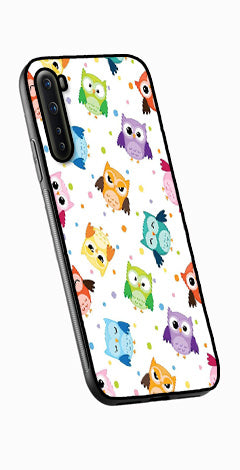 Owls Pattern Metal Mobile Case for OnePlus Nord   (Design No -20)