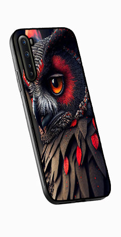 Owl Design Metal Mobile Case for OnePlus Nord   (Design No -26)