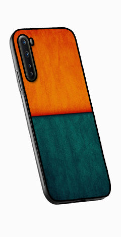 Orange Green Pattern Metal Mobile Case for OnePlus Nord   (Design No -45)
