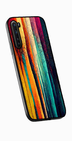 Modern Art Colorful Metal Mobile Case for OnePlus Nord   (Design No -47)