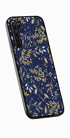 Floral Pattern  Metal Mobile Case for OnePlus Nord   (Design No -52)