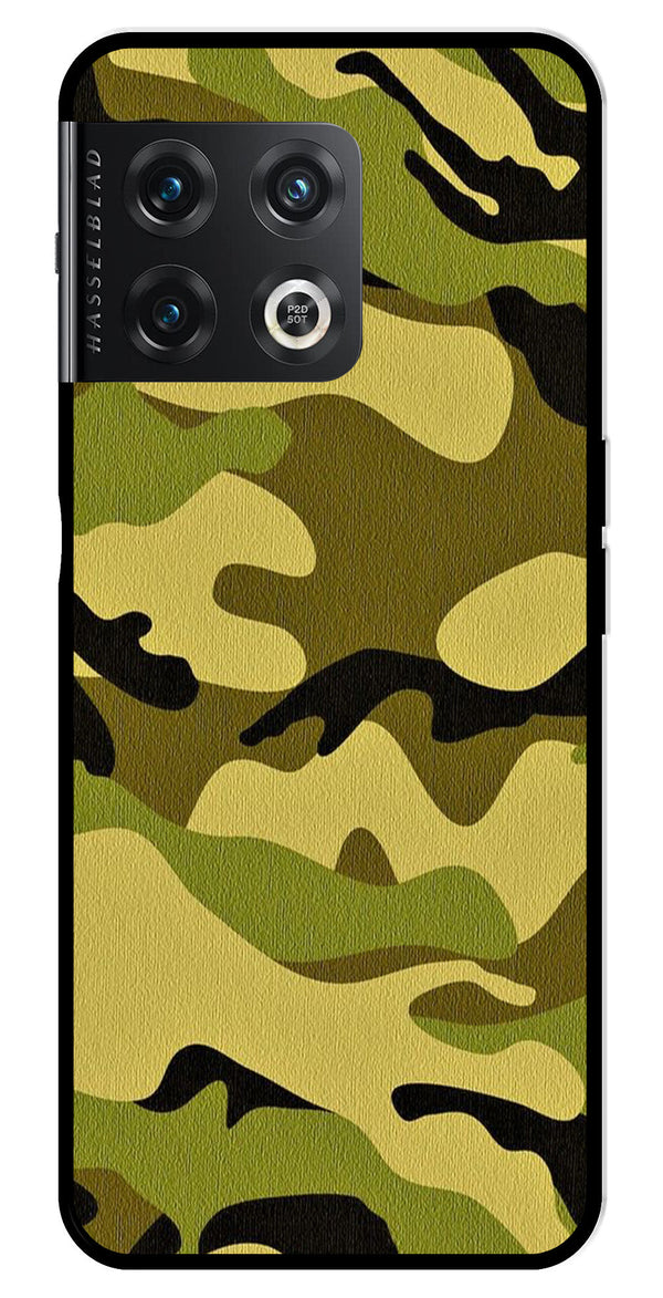 Army Pattern Metal Mobile Case for OnePlus 10 Pro