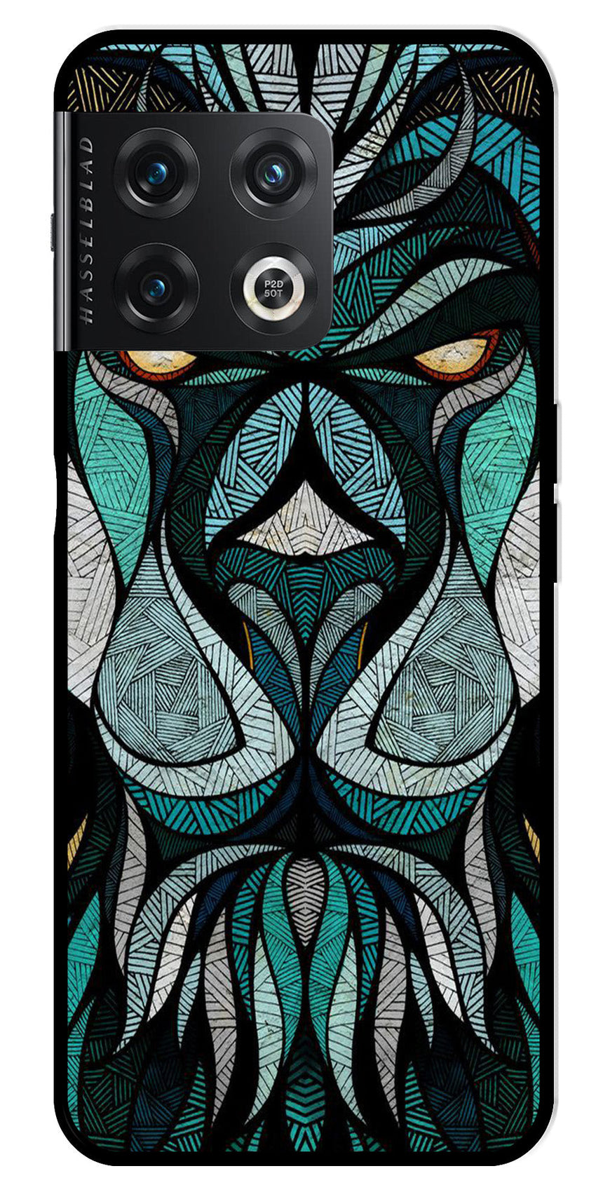 Lion Pattern Metal Mobile Case for OnePlus 10 Pro