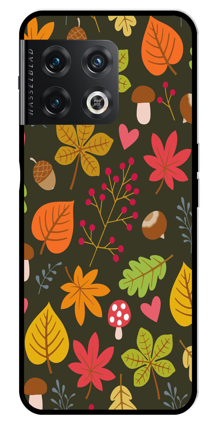 Leaves Design Metal Mobile Case for OnePlus 10 Pro