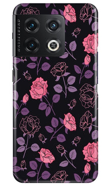 Rose Black Background Mobile Back Case for OnePlus 10 Pro 5G (Design - 27)