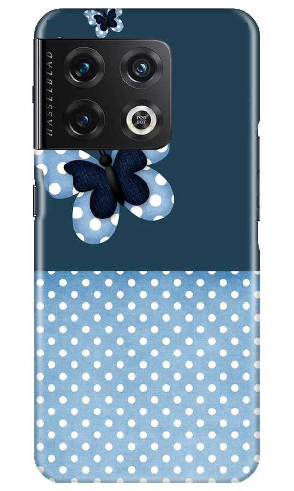 White dots Butterfly Case for OnePlus 10 Pro 5G