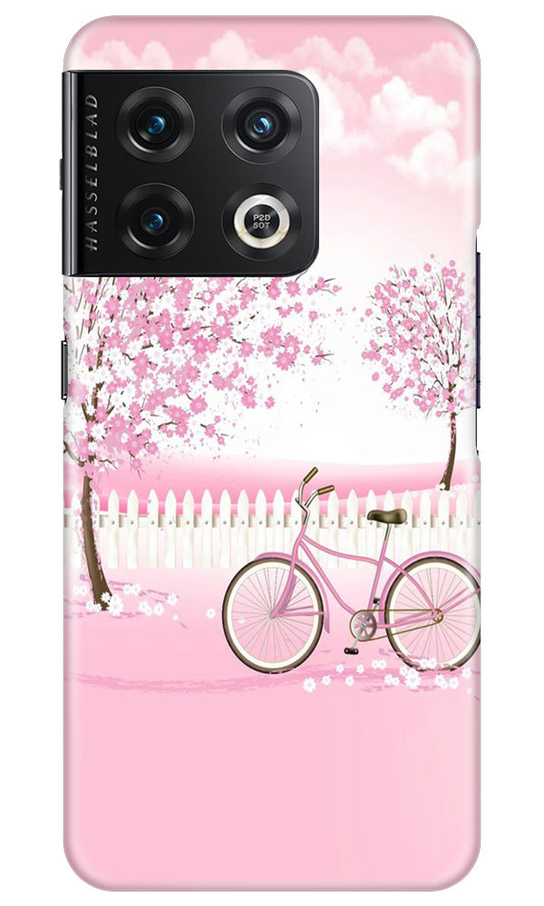 Pink Flowers Cycle Case for OnePlus 10 Pro 5G(Design - 102)
