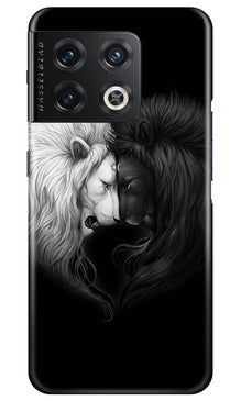 Dark White Lion Mobile Back Case for OnePlus 10 Pro 5G  (Design - 140)