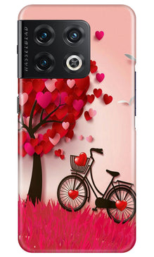 Red Heart Cycle Mobile Back Case for OnePlus 10 Pro 5G (Design - 191)
