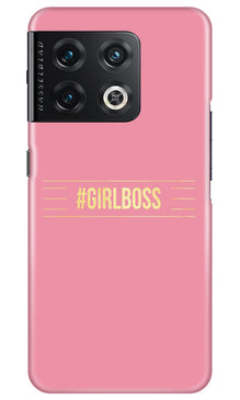 Girl Boss Pink Mobile Back Case for OnePlus 10 Pro 5G (Design - 232)