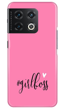 Girl Boss Pink Mobile Back Case for OnePlus 10 Pro 5G (Design - 238)