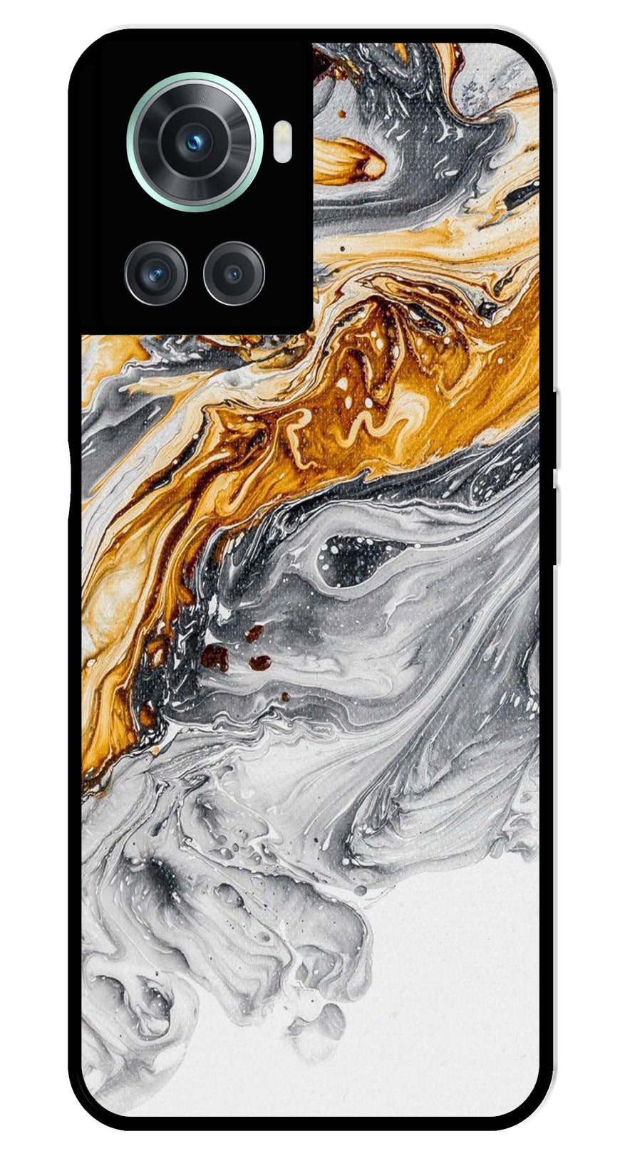 Marble Pattern Metal Mobile Case for OnePlus 10R