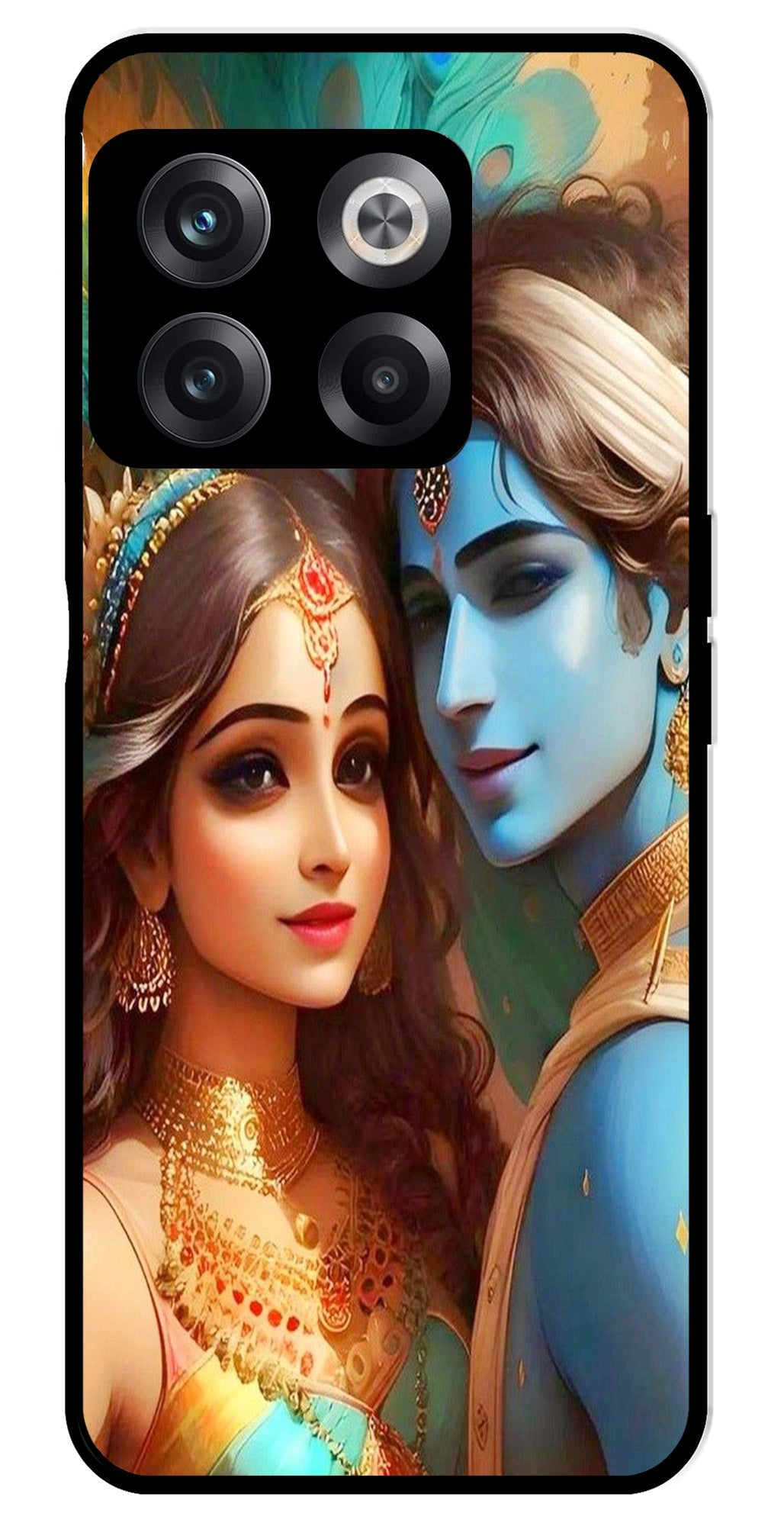 Lord Radha Krishna Metal Mobile Case for OnePlus 10T