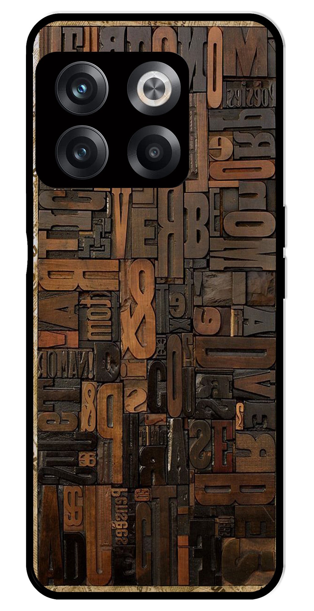 Alphabets Metal Mobile Case for OnePlus 10T