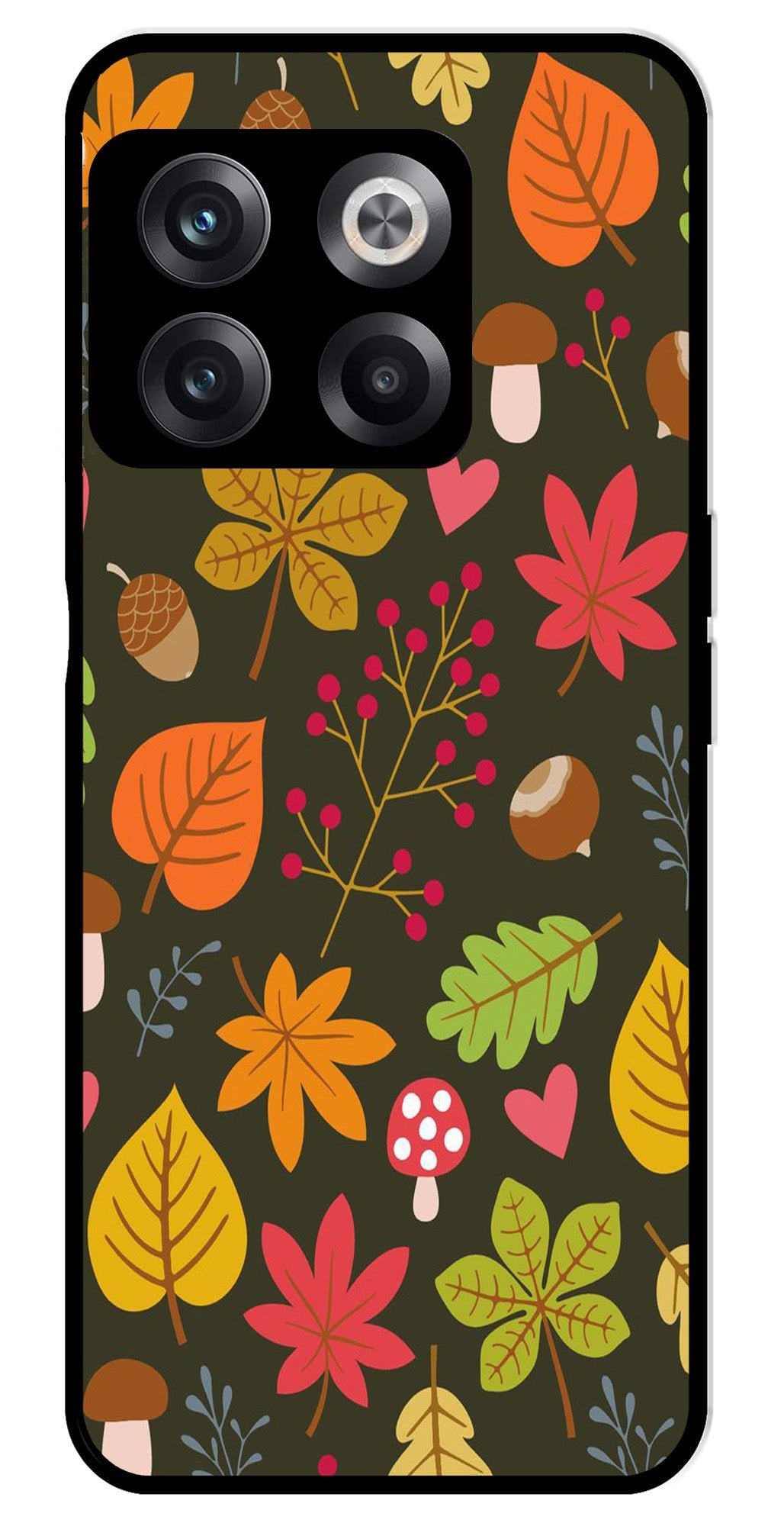Leaves Design Metal Mobile Case for OnePlus 10T