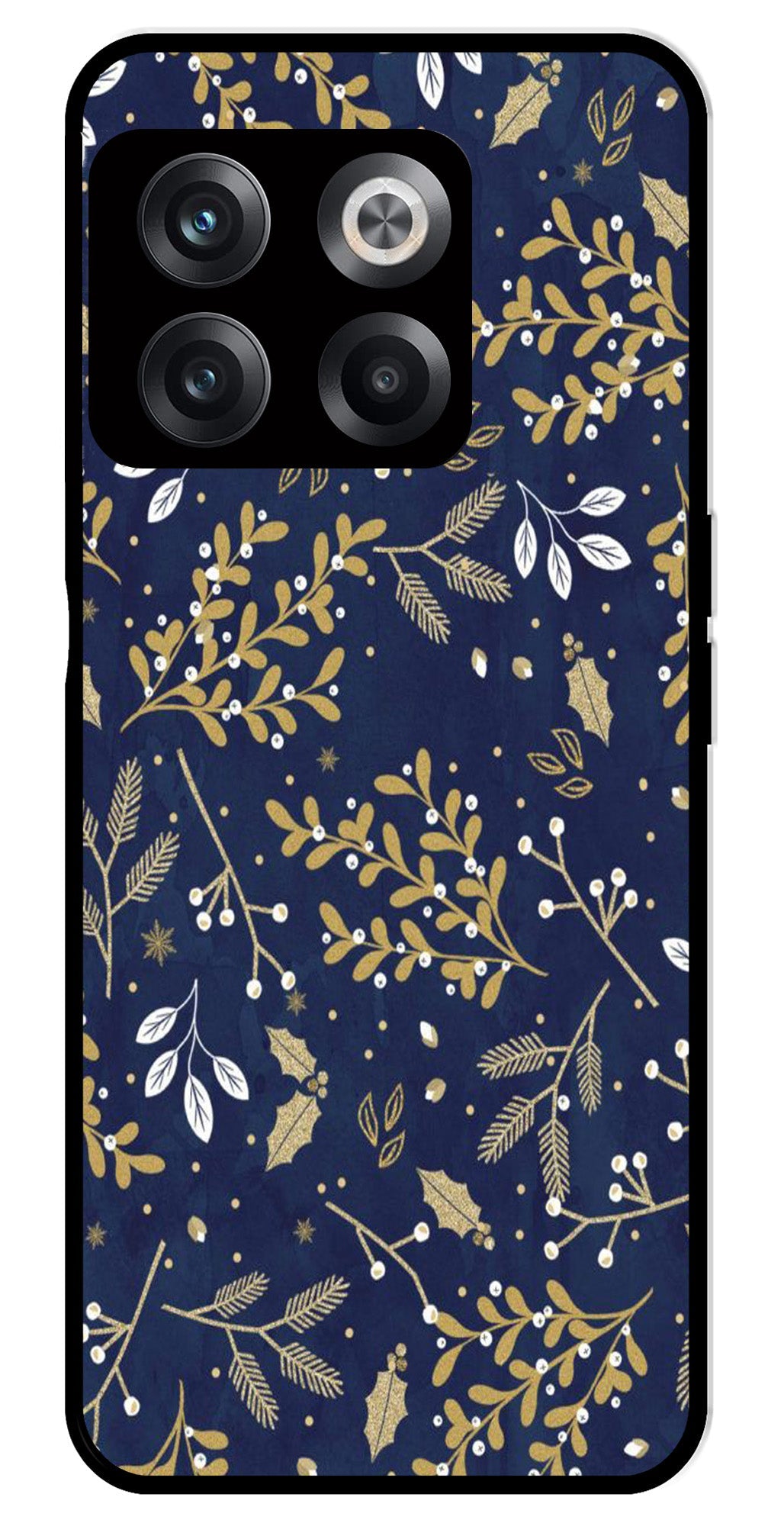 Floral Pattern  Metal Mobile Case for OnePlus 10T