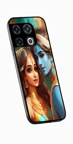 Lord Radha Krishna Metal Mobile Case for OnePlus 10T   (Design No -01)