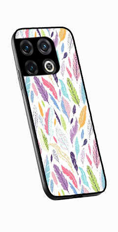 Colorful Feathers Metal Mobile Case for OnePlus 10T   (Design No -06)