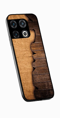 Wooden Design Metal Mobile Case for OnePlus 10T   (Design No -13)