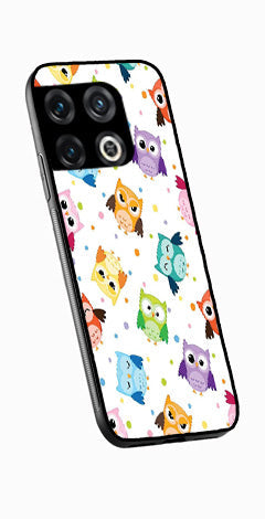 Owls Pattern Metal Mobile Case for OnePlus 10T   (Design No -20)
