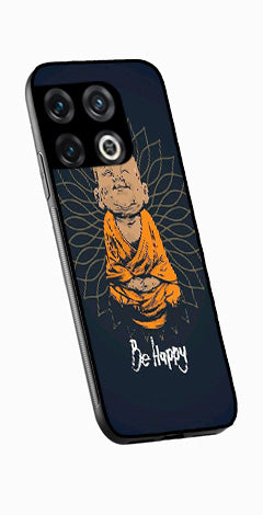 Be Happy Metal Mobile Case for OnePlus 10T   (Design No -27)