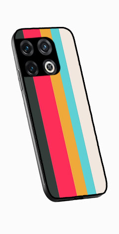 Muted Rainbow Metal Mobile Case for OnePlus 10T   (Design No -31)