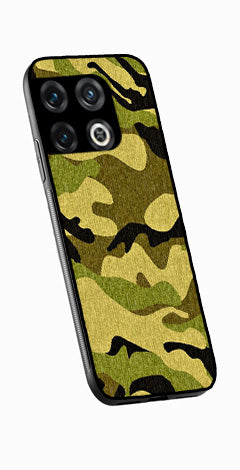 Army Pattern Metal Mobile Case for OnePlus 10T   (Design No -35)