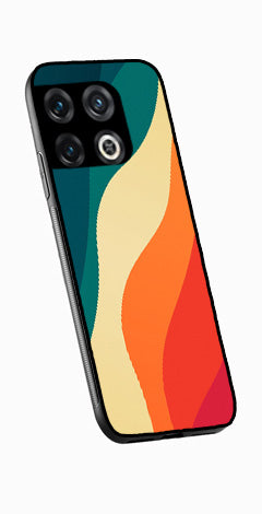 Muted Rainbow Metal Mobile Case for OnePlus 10T   (Design No -39)