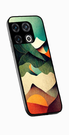 MultiColor Pattern Metal Mobile Case for OnePlus 10T   (Design No -43)