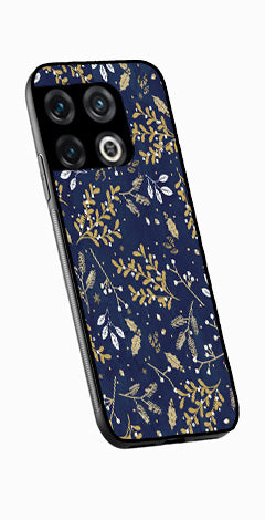 Floral Pattern  Metal Mobile Case for OnePlus 10T   (Design No -52)