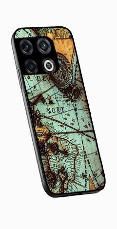 Map Design Metal Mobile Case for OnePlus 10T   (Design No -54)