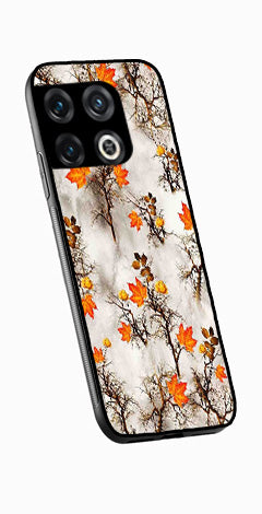 Autumn leaves Metal Mobile Case for OnePlus 10T   (Design No -55)