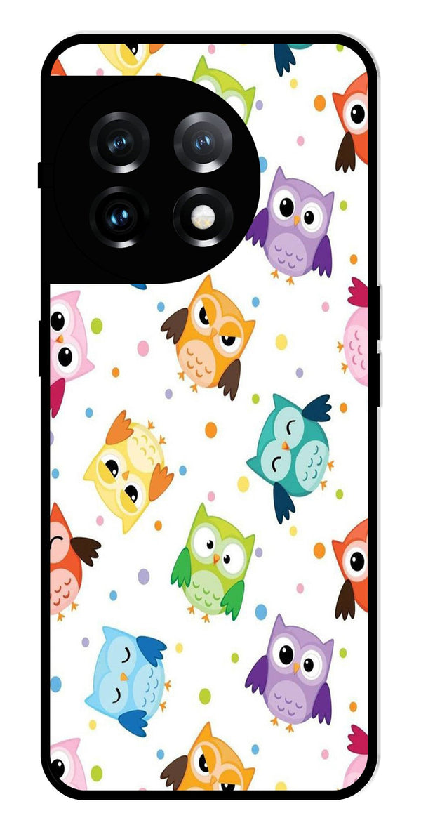 Owls Pattern Metal Mobile Case for OnePlus 11 5G Metal Case