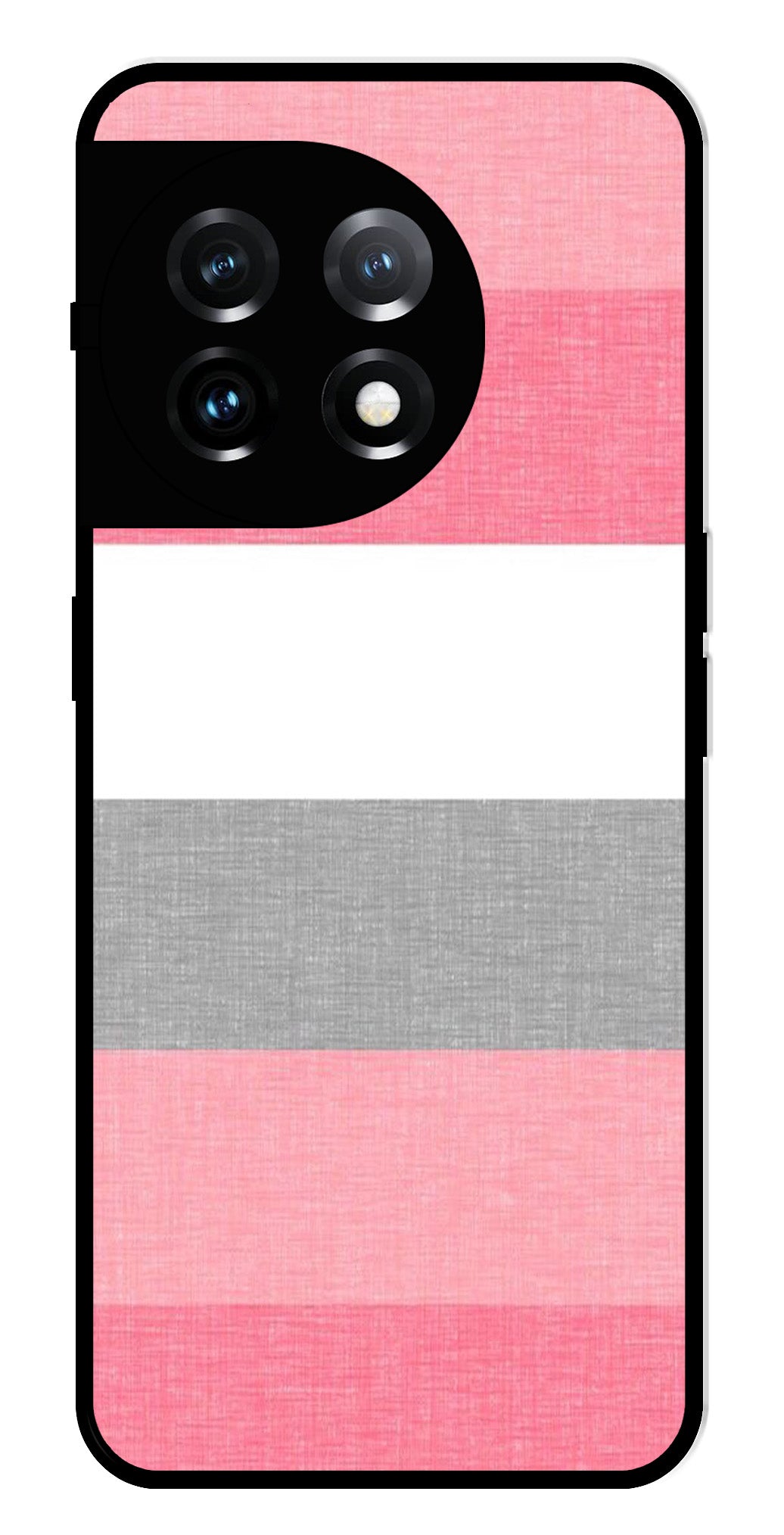 Pink Pattern Metal Mobile Case for OnePlus 11R 5G Metal Case