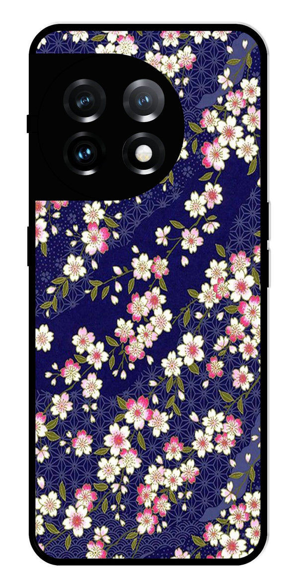 Flower Design Metal Mobile Case for OnePlus 11 5G Metal Case