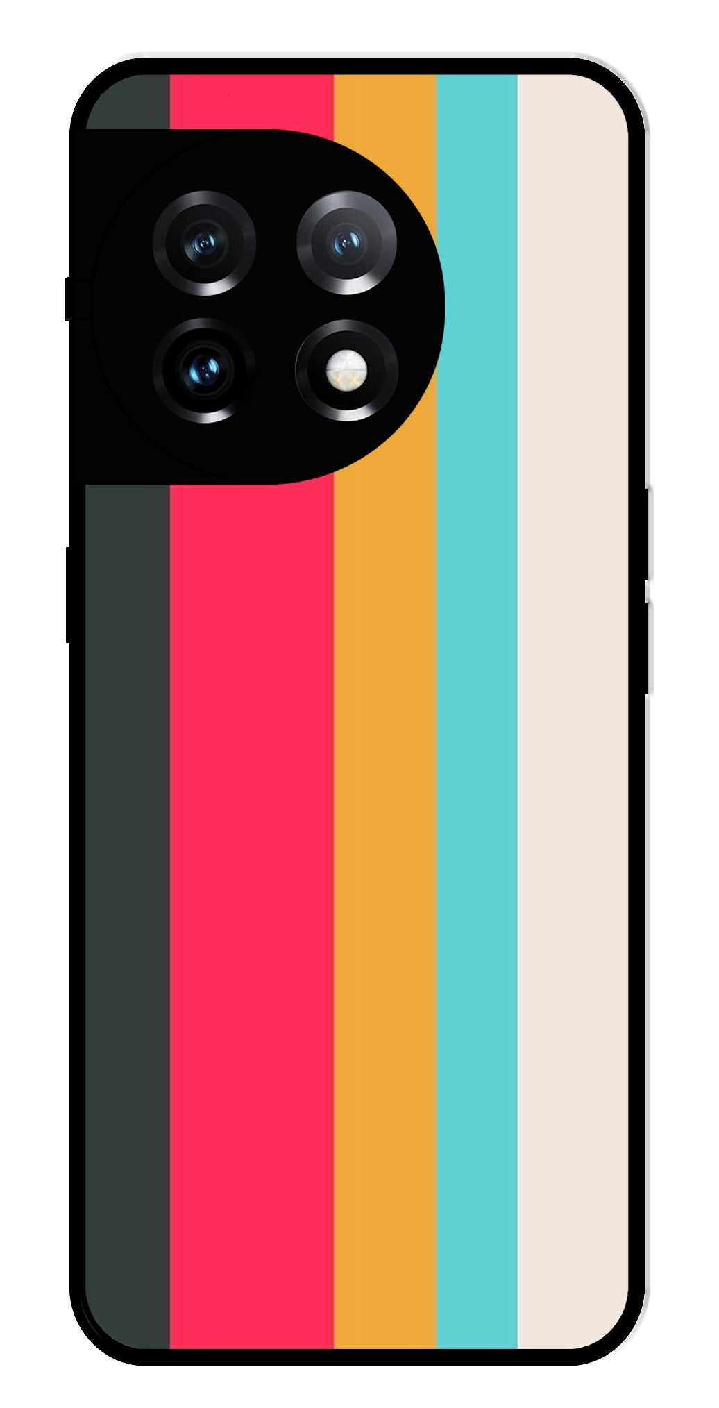 Muted Rainbow Metal Mobile Case for OnePlus 11R 5G Metal Case